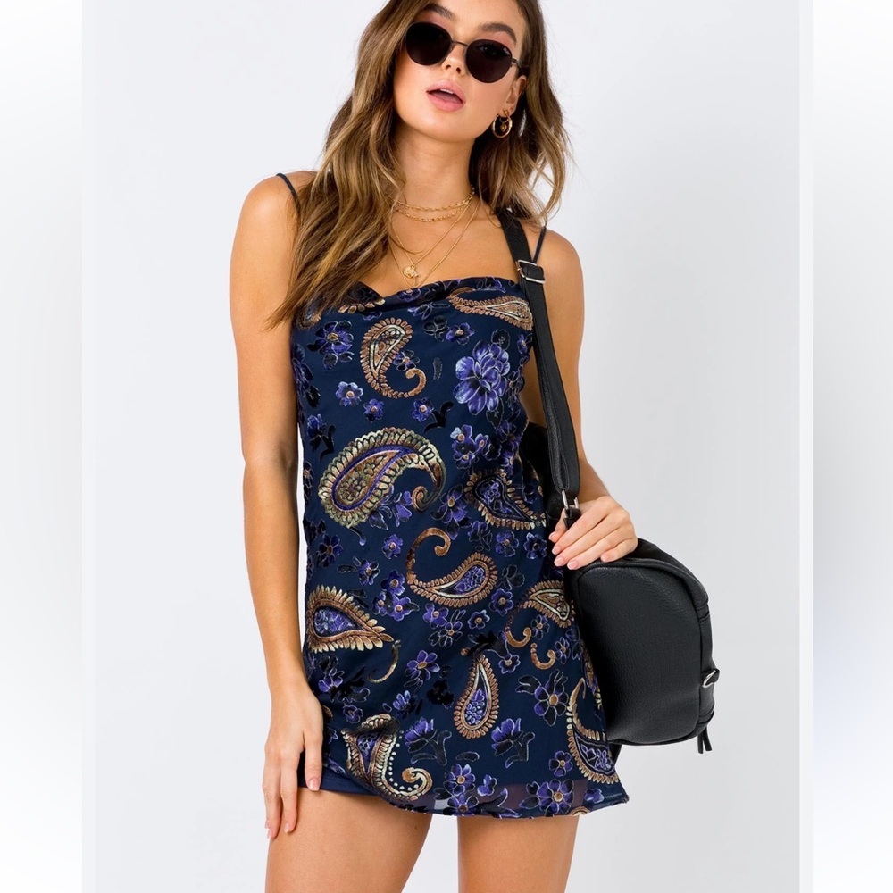 Princess Polly Paisley Velvet dress